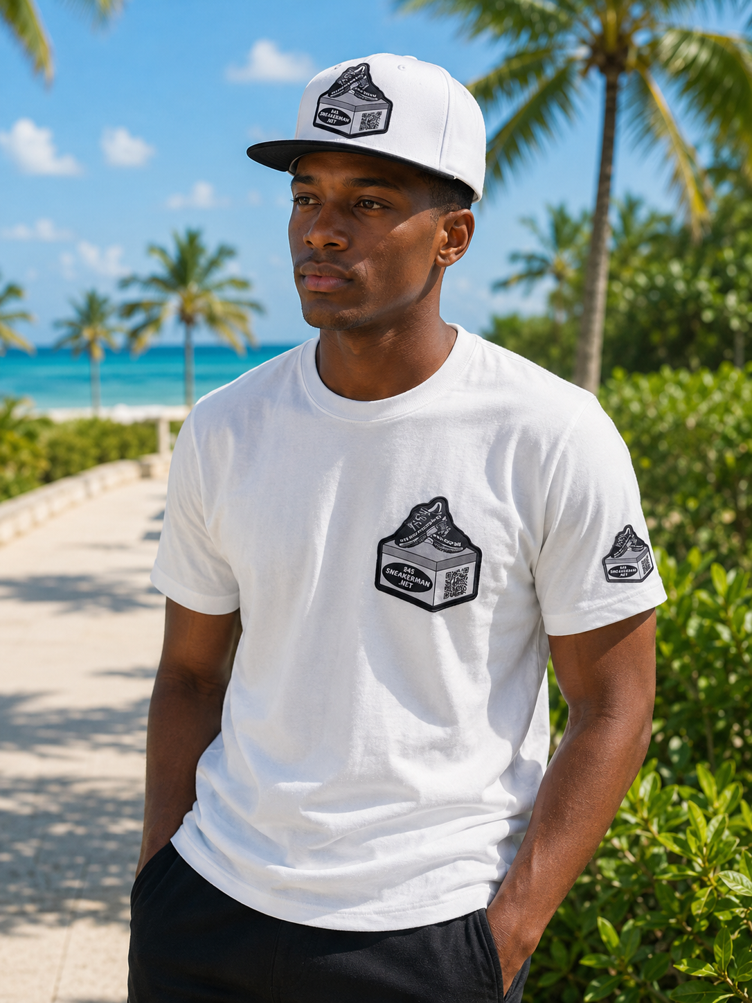 845 Box Logo Tee — White